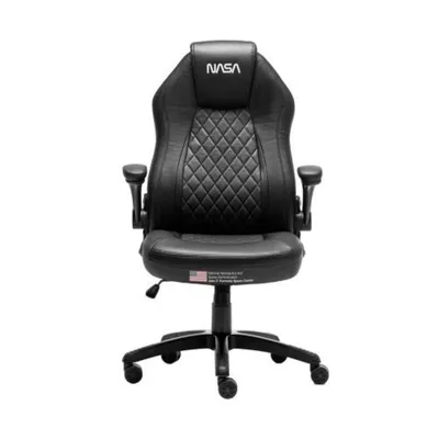 Gaming Stuhl ergonomisch Schwarz verstellbare Höhe Kunstleder Rückenlehne Metallfuß