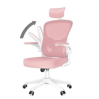 Buerostuhl Naspaluro Ergonomisch Rosa 2D Armlehnen