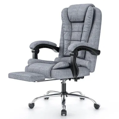 Bürostuhl Naspaluro ergonomisch mit Kunstleder und Fußstütze