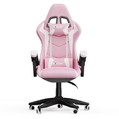 Bürostuhl Naspaluro Ergonomisch Verstellbar Rosa Weiß