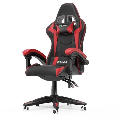 Bürostuhl Naspaluro Gaming Ergonomisch Verstellbar Schwarz Rot