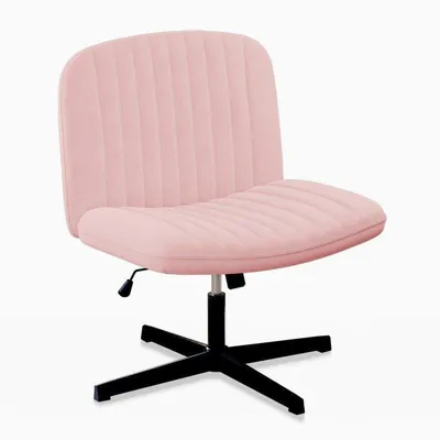 Sessel Muschel-Design Naspaluro - Rosa Velours - Höhenverstellbar