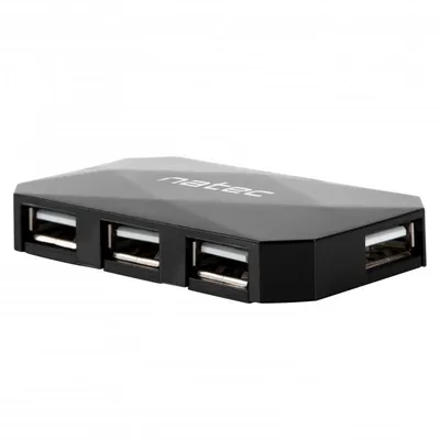 Natec Locust Hub 4 USB 2.0 Ports Schwarz