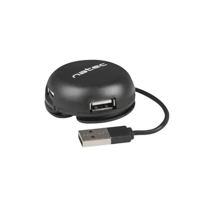 Hub NATEC Bumblebee USB 2.0 480 Mbit/s Schwarz 1 Port 0,15m Kabel