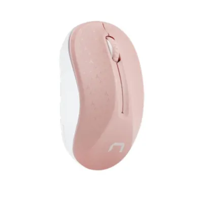 Ratón NATEC Toucan inalámbrico 1600 DPI ambidextro rosa blanco