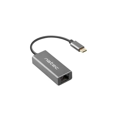USB-C Netzwerkadapter Natec Cricket 1000 Mbit/s Grau RJ-45 kompakt