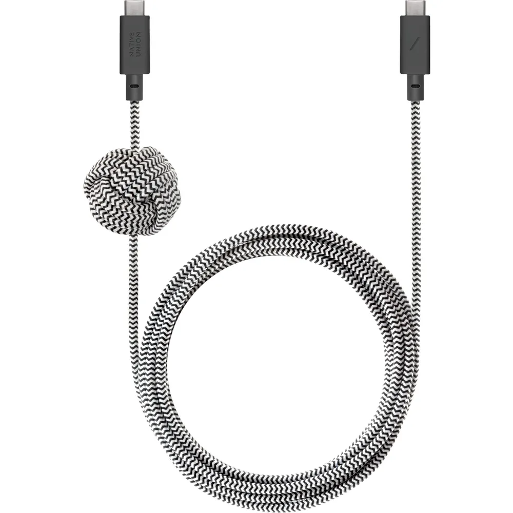Native Union Anchor USB-C auf USB-C Kabel, Zebra, 3m, 240W