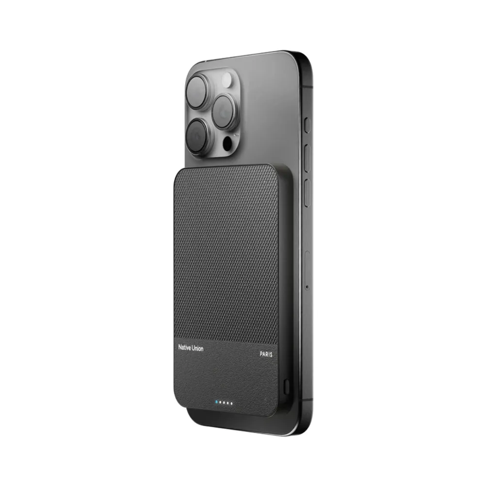 Native Union (Re)Classic Qi2 Magnetic Powerbank - 5000mAh  - Schwarz