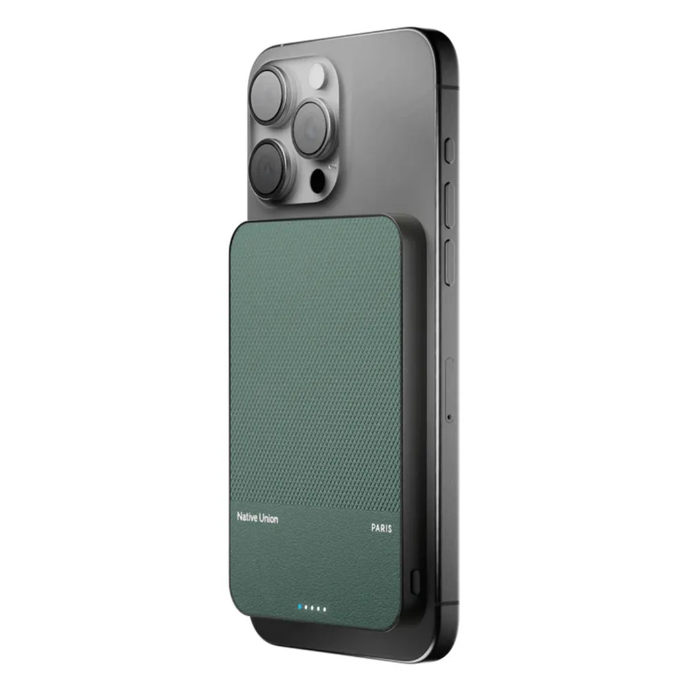 Native Union (Re)Classic Qi2 Magnetic Powerbank - 5000mAh - Grün