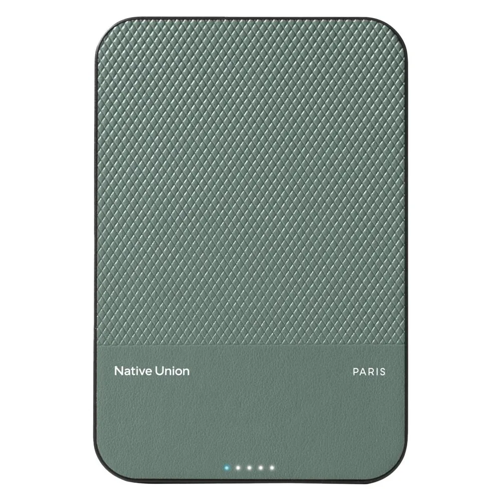 Native Union (Re)Classic Qi2 Magnetic Powerbank - 5000mAh - Grün