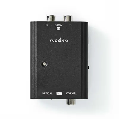 Audio-Konverter NEDIS ACON2508BK digital zu TosLink S/PDIF RCA 1,8 m Schwarz