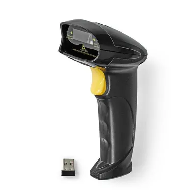 Barcodescanner NEDIS BSCNW1D100BK Wireless 1D Laser 50 m USB Schwarz