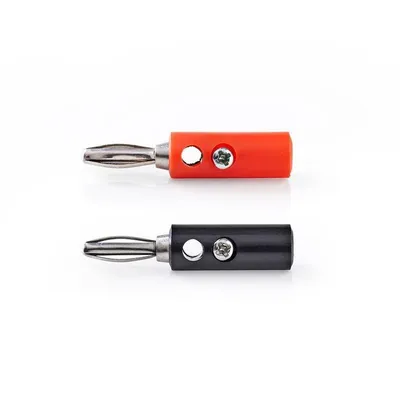 Bananenstecker NEDIS CAGB26900VA Rot Schwarz 4er-Set Audiophil