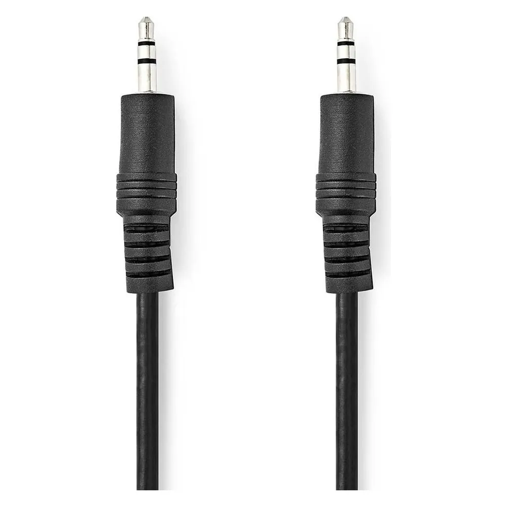 Nedis Stereo-Audiokabel 3.5 mm Stecker 3.5 mm Stecker Vernickelt 1.00 m Rund Schwarz L (1 m)