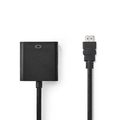 Adapter Videokabel NEDIS CCGB34900BK02 HDMI auf VGA 0,2 m mit 3,5mm Audio