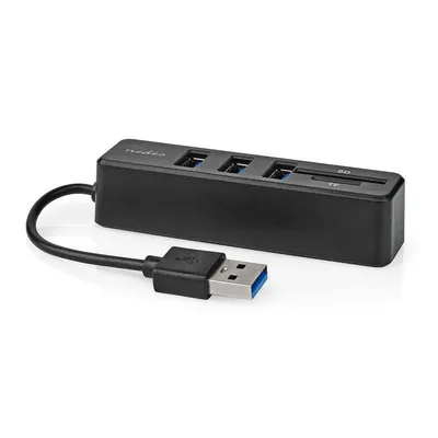 Hub NEDIS 5 Ports 480 Mbit/s Modell CCGB60250BK01 Mit SD/microSD Kartenleser