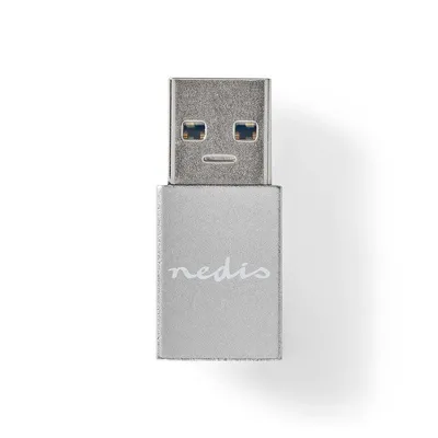 Gender Changer Adapter NEDIS CCGB60925GY USB-A auf USB-C 3.2 Gen 1 Grau