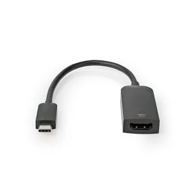 Adapter NEDIS CCGB64652BK02 USB Typ-C auf HDMI 0,2m Schwarz