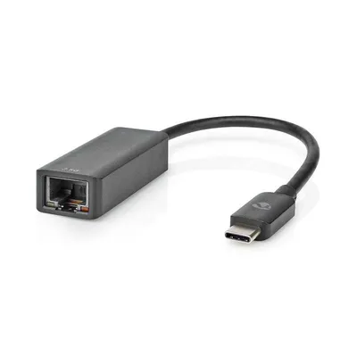 Adapter NEDIS CCGB64960BK02 USB-C auf RJ45 2,5 Gbps 0,2 m Schwarz