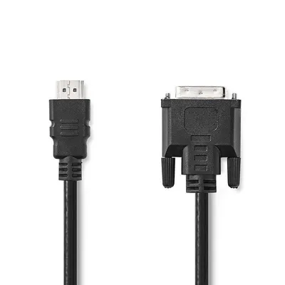 Adapterkabel Nedis CCGL34800BK20 HDMI zu DVI-D 2 m Schwarz beidseitig Stecker