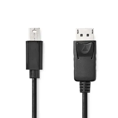 DisplayPort Kabel NEDIS CCGL37400BK20 2 m Mini DisplayPort auf DisplayPort 4K Schwarz