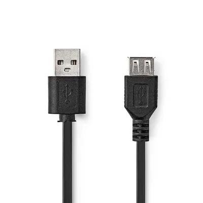 USB-Kabel NEDIS CCGL60010BK10 1 m USB 2.0 Typ A Male/Female Schwarz