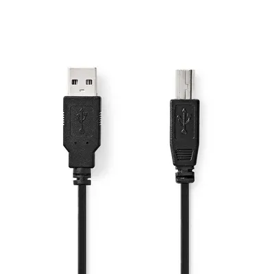 USB-Kabel NEDIS CCGL60100BK50 5 m USB 2.0 Typ A auf Typ B Schwarz