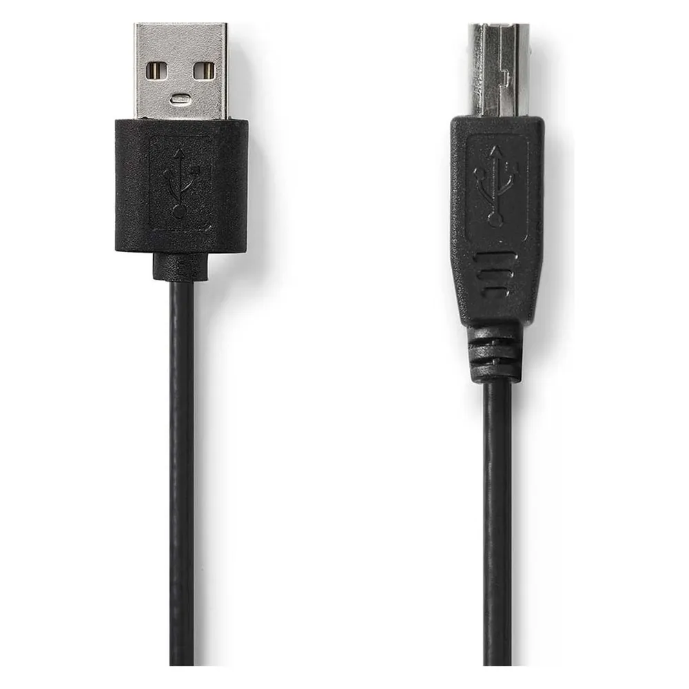 Nedis CCGT60100BK20 USB-kabel 2 m USB 2.0 USB A USB B Black