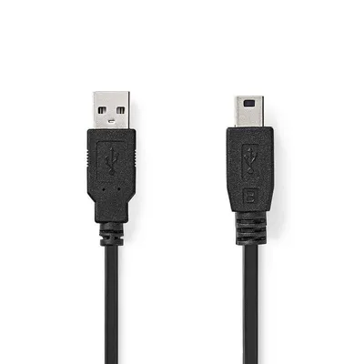 USB-Kabel NEDIS CCGL60300BK20 2 m USB A auf Mini-USB B Schwarz
