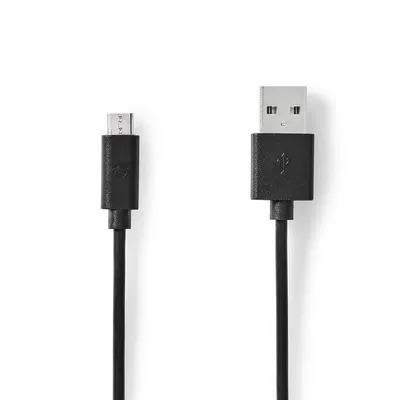 USB-Kabel NEDIS CCGL60500BK20 2 m USB A auf Micro-USB B Schwarz