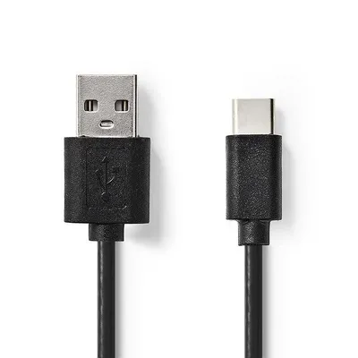 USB-C Kabel NEDIS CCGL60601BK10 1m USB-A zu USB-C Schwarz