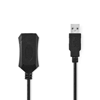 USB-Kabel NEDIS CCGL60EXTBK100 10 m USB 2.0 A Stecker auf A Buchse Schwarz