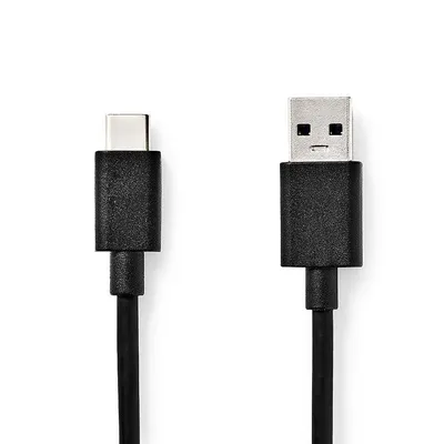 USB-Kabel Nedis CCGL61600BK10 1m USB-A auf USB-C 5 Gbit/s Schwarz