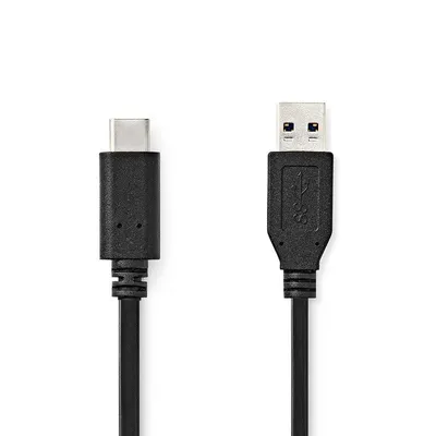 USB-Kabel NEDIS CCGL61650BK10 1 m USB-A auf USB-C 10 Gbit/s Schwarz