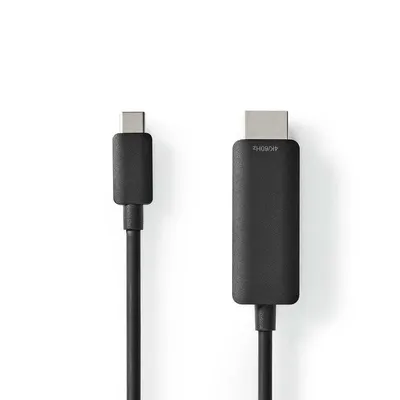 Adapterkabel Nedis CCGL64655BK10 USB-C HDMI 1 m 4K60Hz Schwarz
