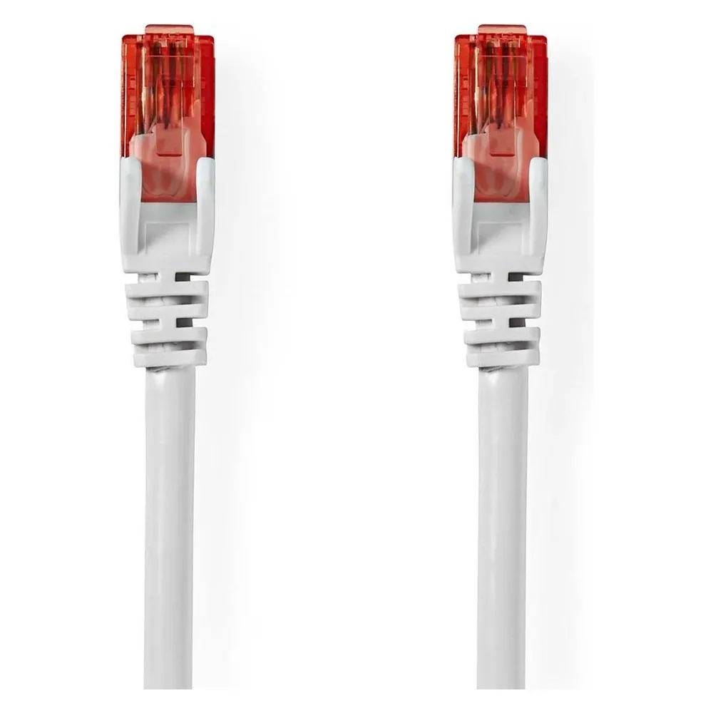 Nedis CAT6-Netzwerkkabel RJ45 Stecker RJ45 Stecker U/UTP 2.00 m Rund PVC Weiss Label