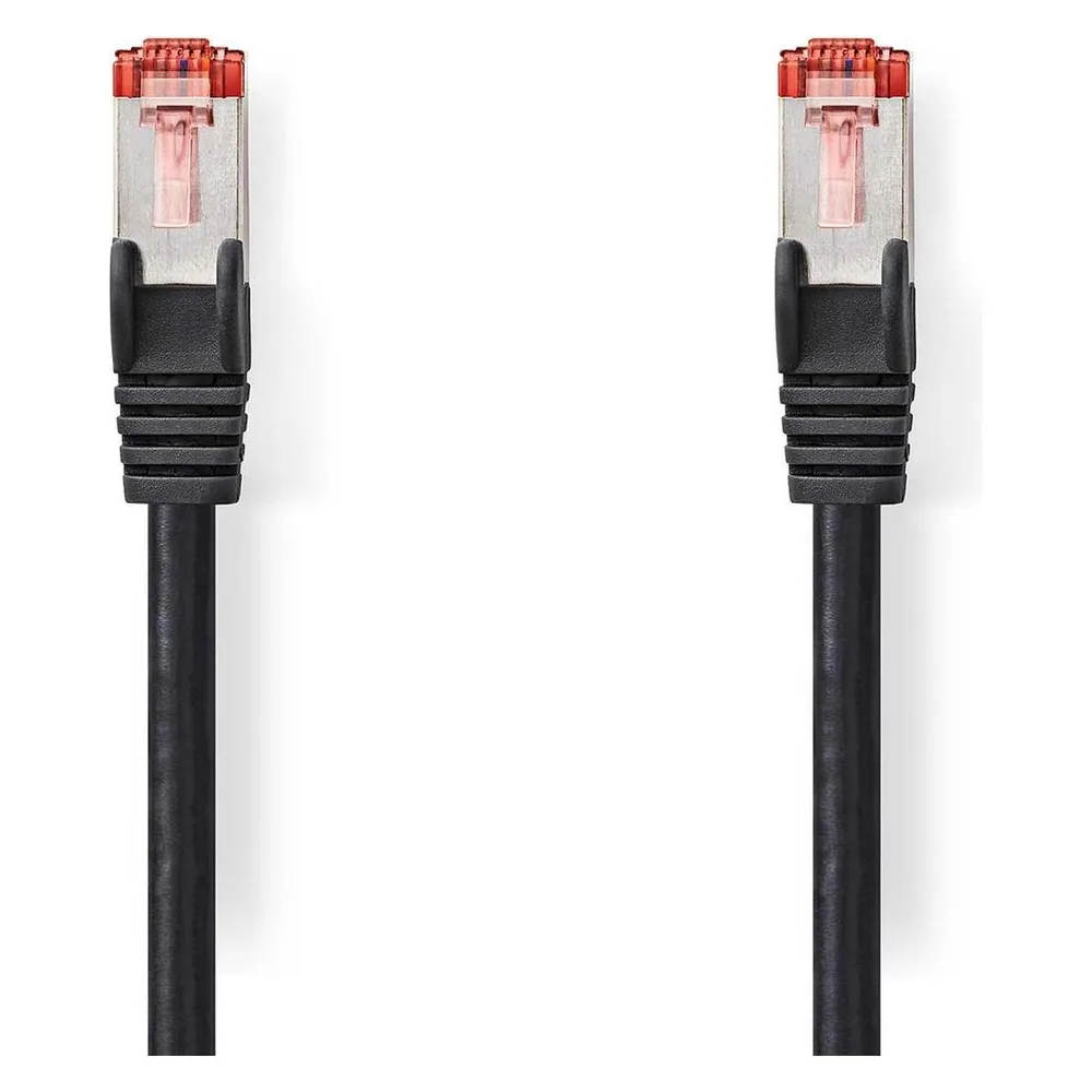 Nedis CAT6-Netzwerkkabel RJ45 Stecker RJ45 Stecker S/FTP 0.25 m Rund LSZH Schwarz La