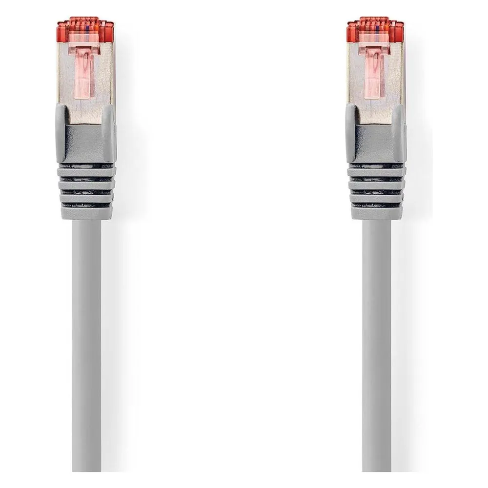 Nedis CAT6-Netzwerkkabel RJ45 Stecker RJ45 Stecker S/FTP 20.0 m Rund LSZH Grau Label