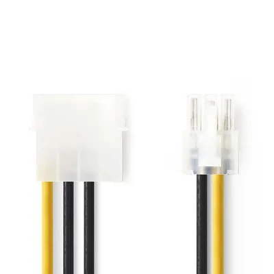 Internes Stromkabel NEDIS CCGP74060VA015 0,15 m PCI-E 6-polig auf Molex 4-polig