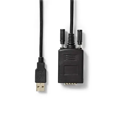 Serielles Kabel NEDIS CCGW60852BK09 0,9 m USB-A auf RS232 Schwarz