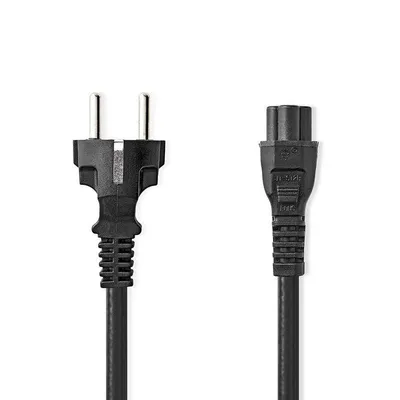 Stromkabel Nedis CEGL10130BK20 2 m Schwarz Schuko CEE7/17 auf IEC C5