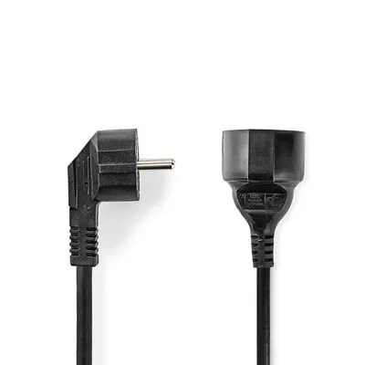 Verlängerungskabel NEDIS CEGL10230BK50 5 m Schwarz Typ-C Stecker abgewinkelt