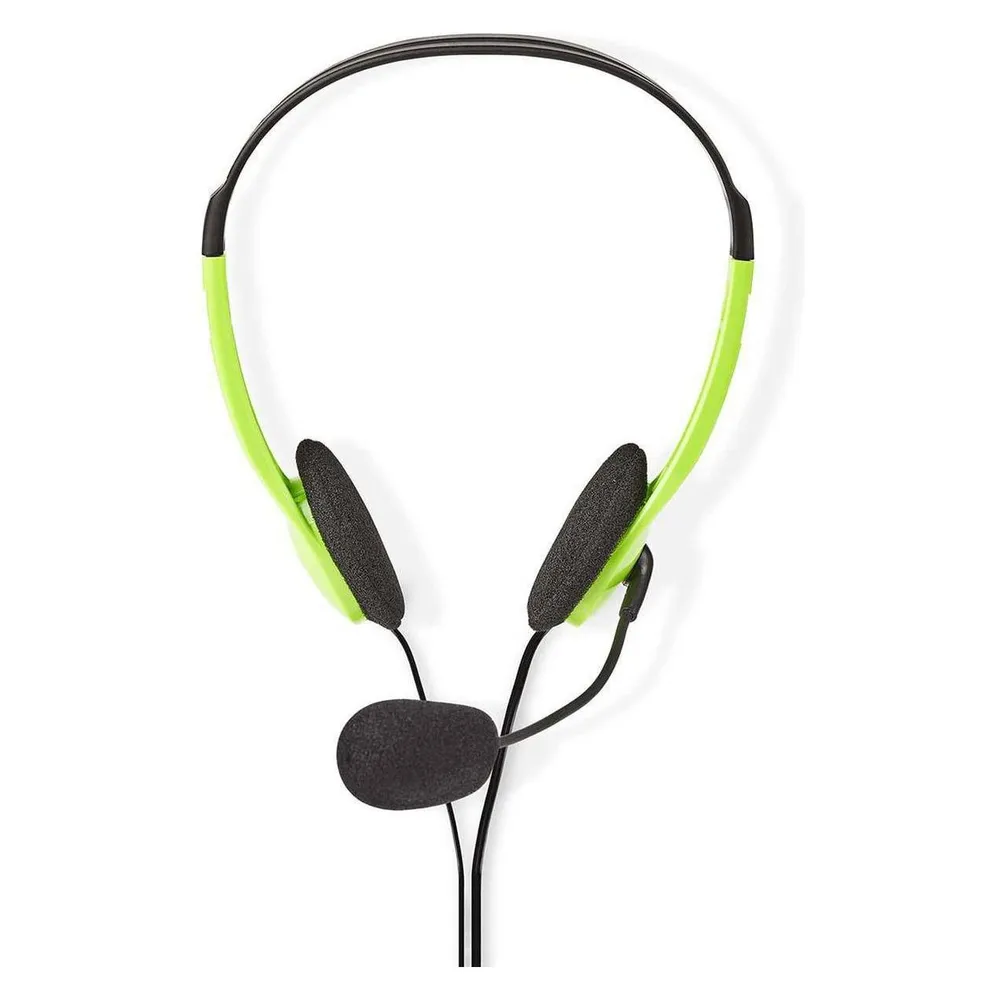 Auriculares NEDIS CHST100GN con cable Jack doble educación micrófono verde