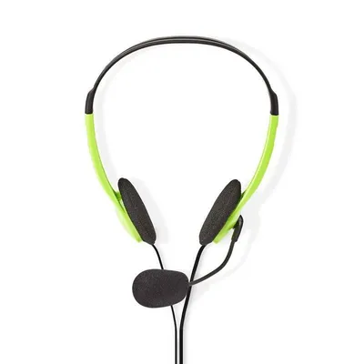 Auriculares NEDIS CHST100GN con cable Jack doble educación micrófono verde