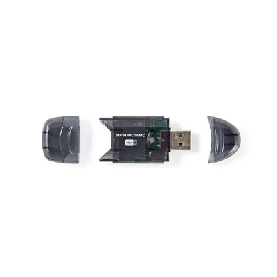 Kartenleser Nedis CRDRU2100BK Schwarz USB 2.0 SD SDHC MMC