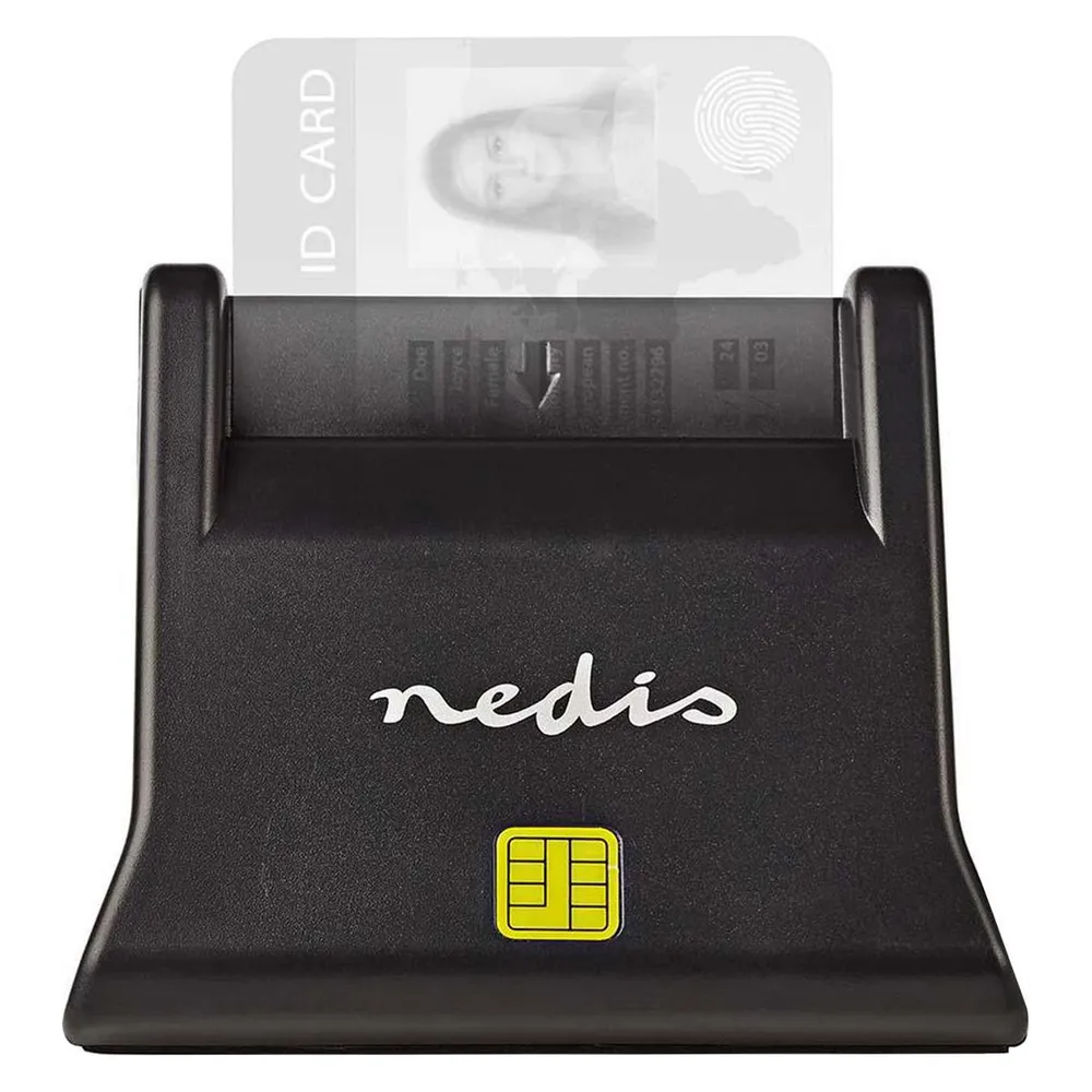 Kartenleser NEDIS CRDRU2SM3BK USB 2.0 SmartMedia Schwarz ABS-Gehäuse