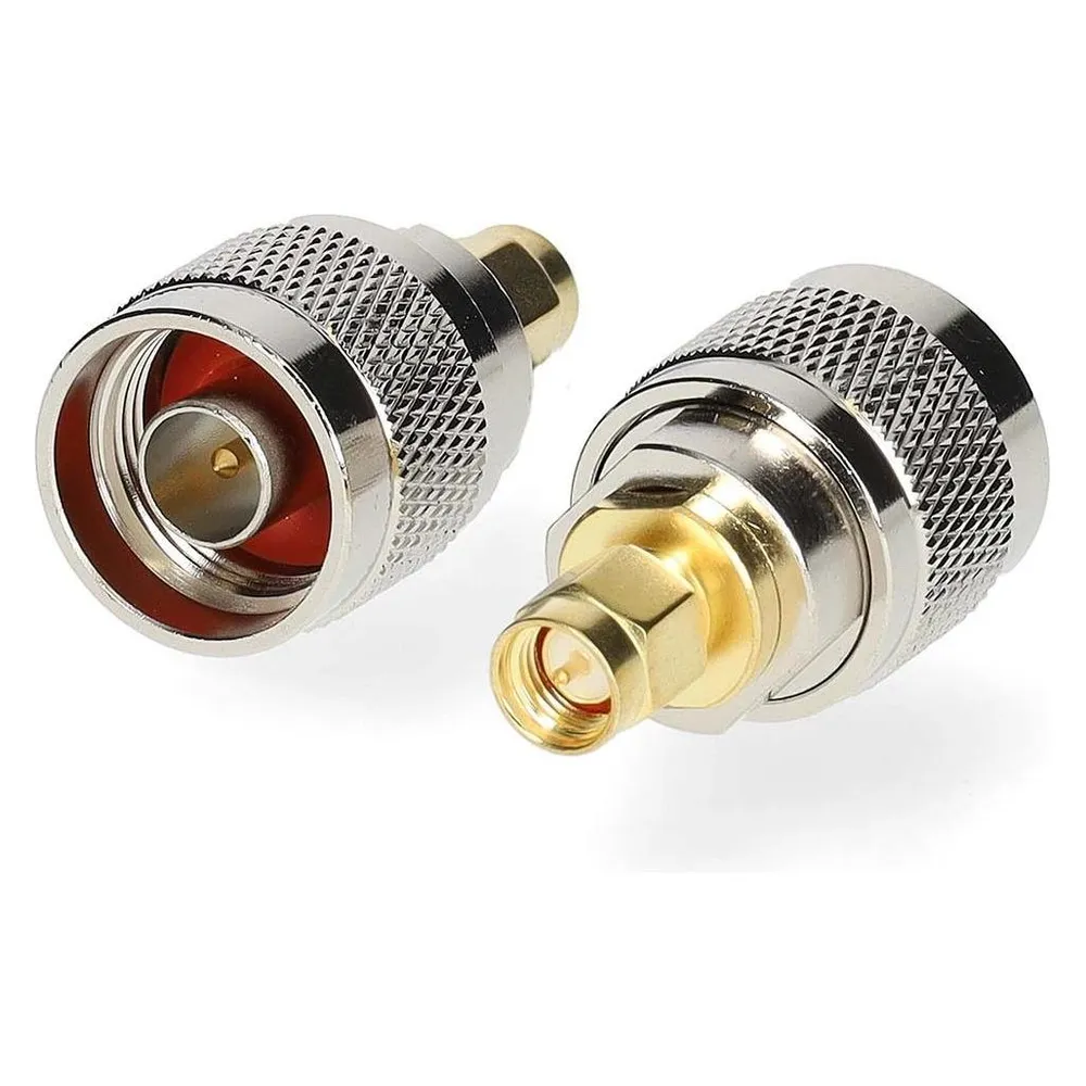 Nedis SMA Adapter SMA-Stecker N Stecker Vergoldet 50 Ohm Gerade Kupfer Gold / Silber
