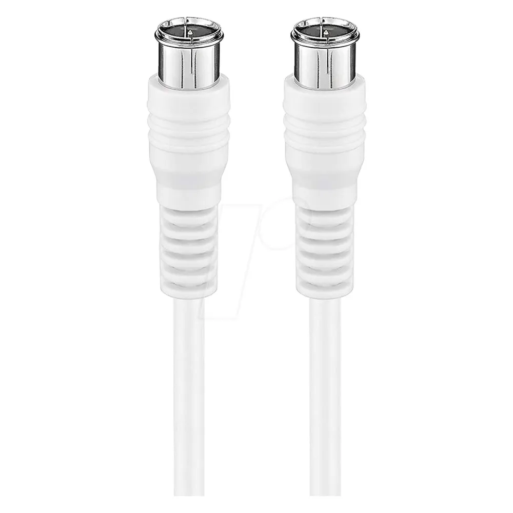 Nedis Satelliten- und Antennenkabel F Stecker F Stecker Vernickelt 75 Ohm Doppelt geschirm (75 dB, Antennenkabel)