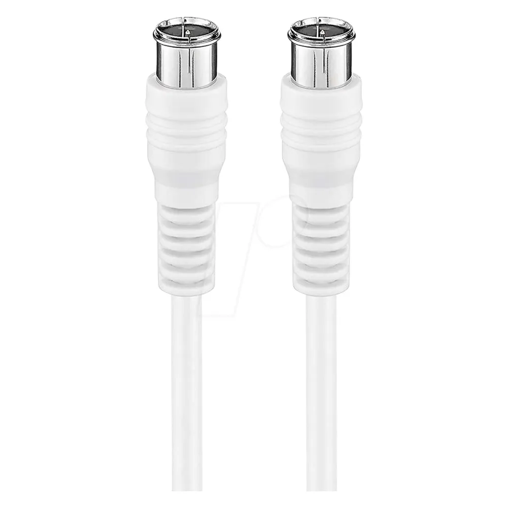 Nedis Satelliten- und Antennenkabel F Stecker F Stecker Vernickelt 75 Ohm Doppelt geschirm (75 dB, Antennenkabel)
