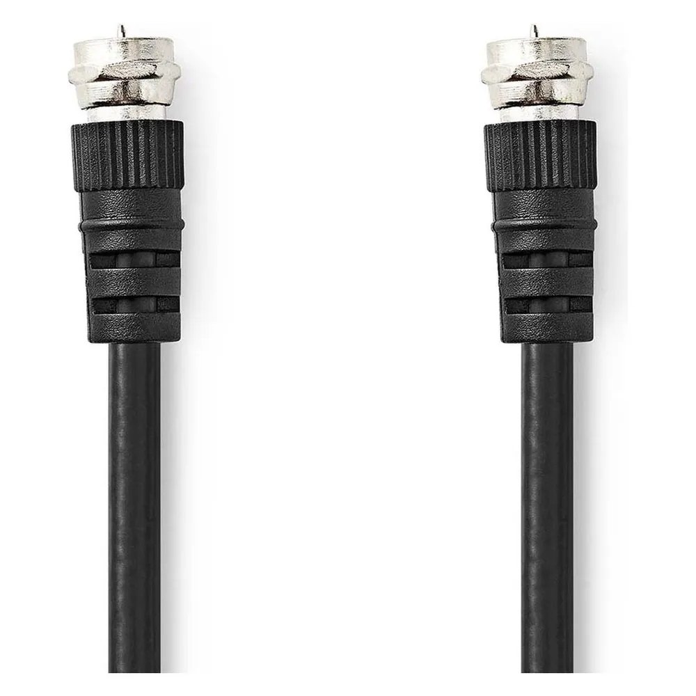 Nedis Satelliten- und Antennenkabel F Stecker F Stecker Vernickelt 75 Ohm Doppelt geschirm (75 dB)